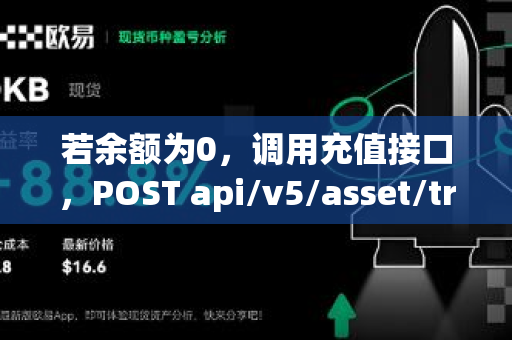 若余额为0，调用充值接口，POST api/v5/asset/transfer