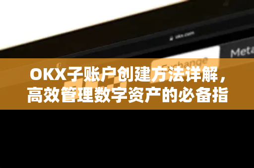 OKX子账户创建方法详解，高效管理数字资产的必备指南
